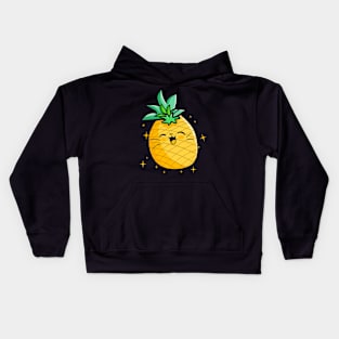 Pineapple Cat Vacation Beach Tropical Aloha Kawaii Kids Hoodie